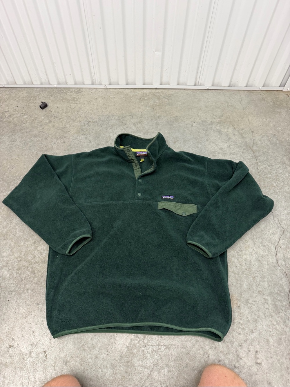 Patagonia Men’s Forest Green Fleece Snap Pullover